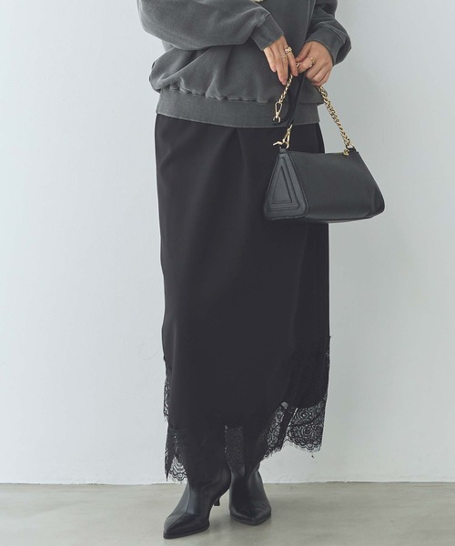 anana（アナナ） スカート ヘムレース刺繍ナロースカート : ZOZOTOWN