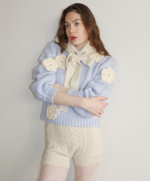 HONEY MI HONEY（ハニーミーハニー） ニット セーター flower puff