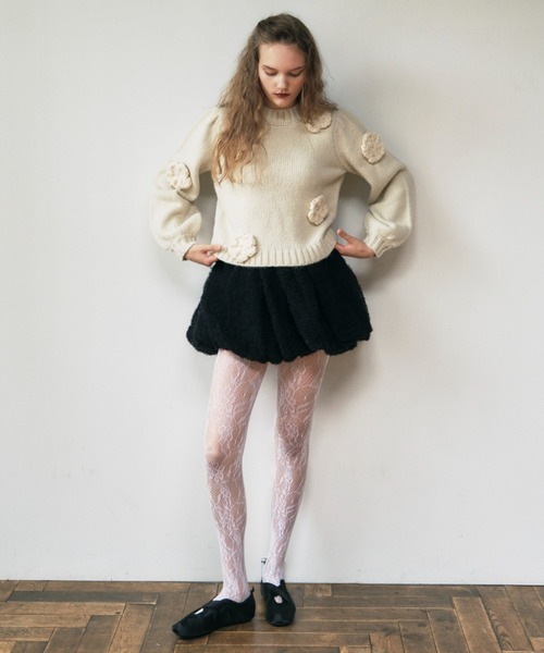 HONEY MI HONEY（ハニーミーハニー） ニット セーター flower puff