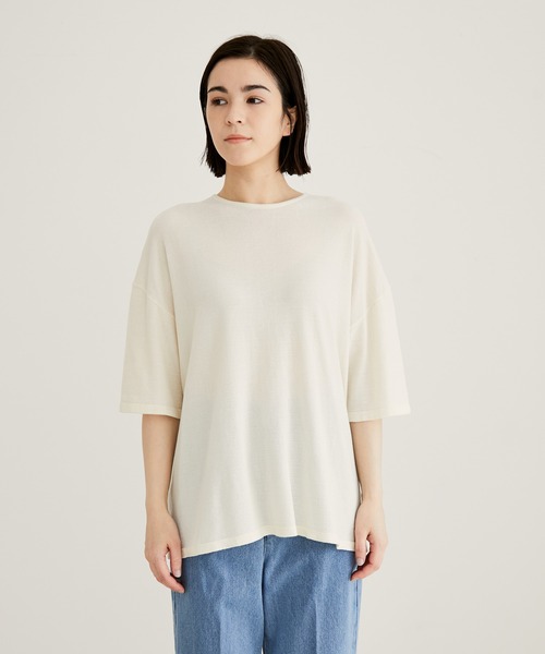 「SALON adam et rope'」 半袖Tシャツ FREE ピンク レディース_画像4