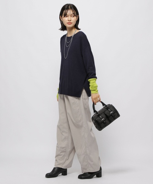 niko and…（ニコアンド） パンツ シャドーニータックパンツ レディース