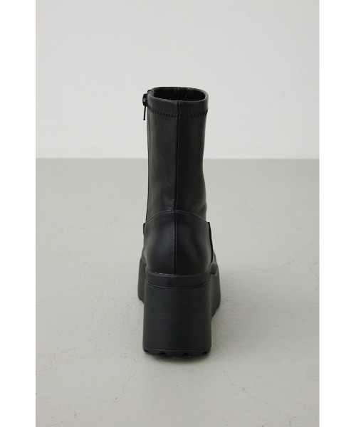 【美品】MOUSSY 厚底 ショートブーツ 24cm 厚底ムートンショートブーツ｜WOMEN｜250IAC55-0201｜AZUL BY MOUSSY