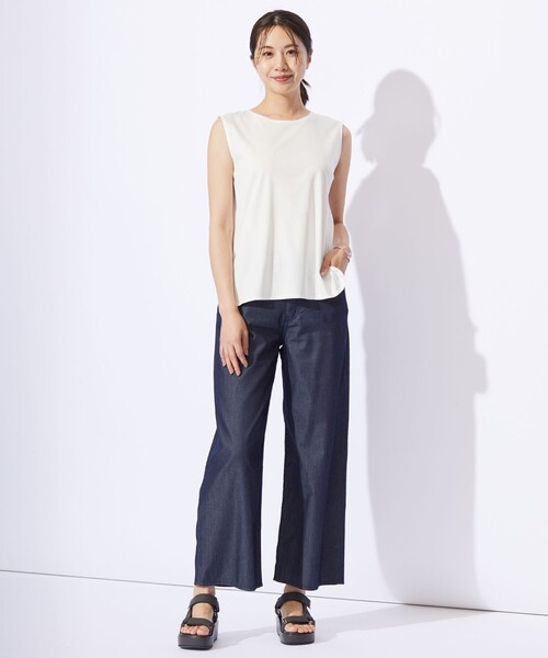 「J.PRESS」 ノースリーブトップス LARGE ベージュ レディース_画像2