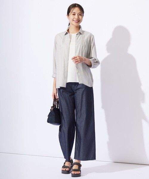 「J.PRESS」 ノースリーブトップス LARGE ベージュ レディース_画像3