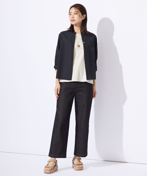 「J.PRESS」 ノースリーブトップス LARGE ベージュ レディース_画像5