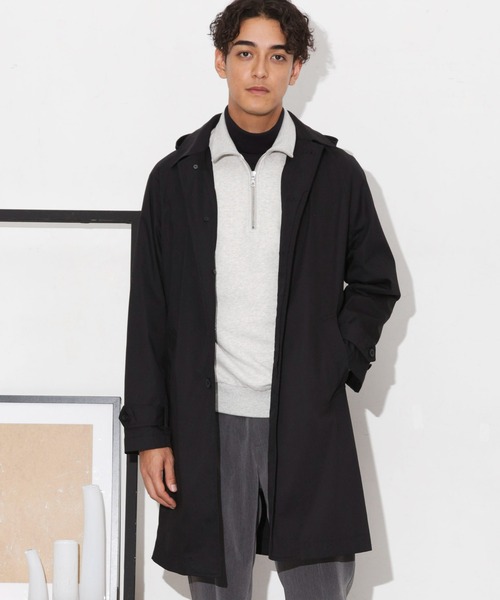 「NANO universe」 ステンカラーコート M ベージュ メンズ_画像4