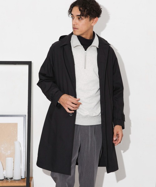 「NANO universe」 ステンカラーコート M ベージュ メンズ_画像6