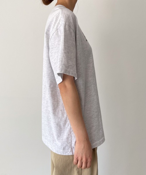 「CANAL JEAN」 半袖Tシャツ ONE SIZE ライトグレー レディース_画像6