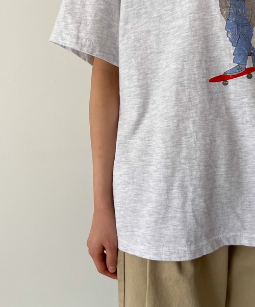 「CANAL JEAN」 半袖Tシャツ ONE SIZE ライトグレー レディース_画像9