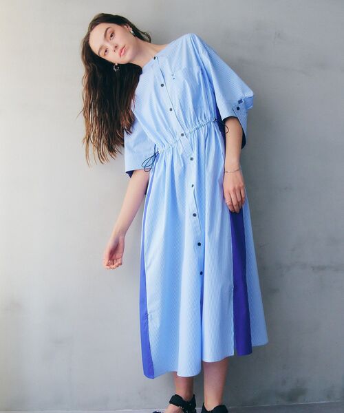 「Editt by YECCA VECCA」 半袖ワンピース FREE ブルー レディース_画像2