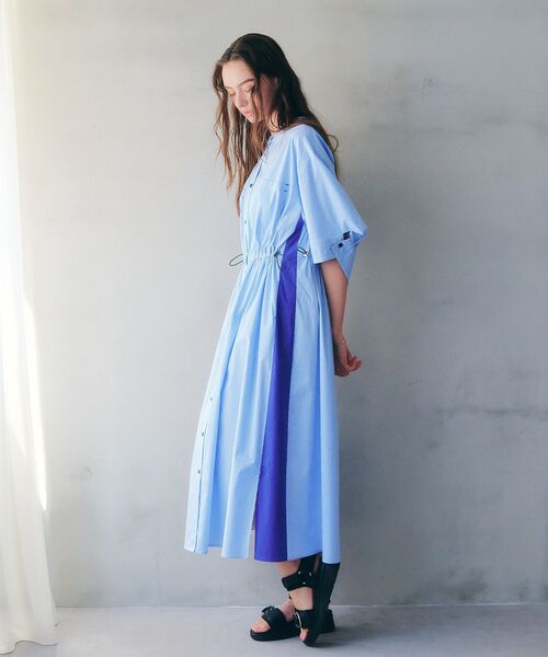 「Editt by YECCA VECCA」 半袖ワンピース FREE ブルー レディース_画像5