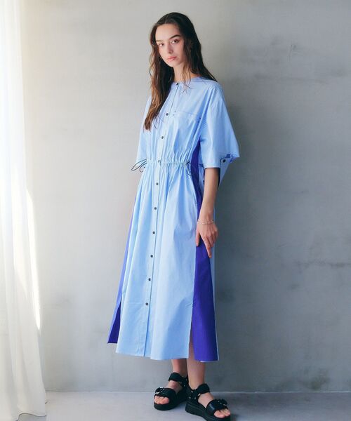 「Editt by YECCA VECCA」 半袖ワンピース FREE ブルー レディース_画像6