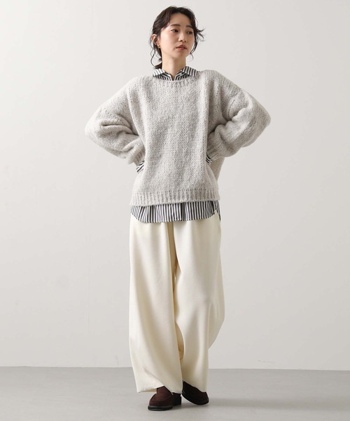 TRICOTS JEAN MARC／別注ボートネック ≪追加≫【TRICOTS JEAN MARC】別注ボートネックスリットプルオーバー