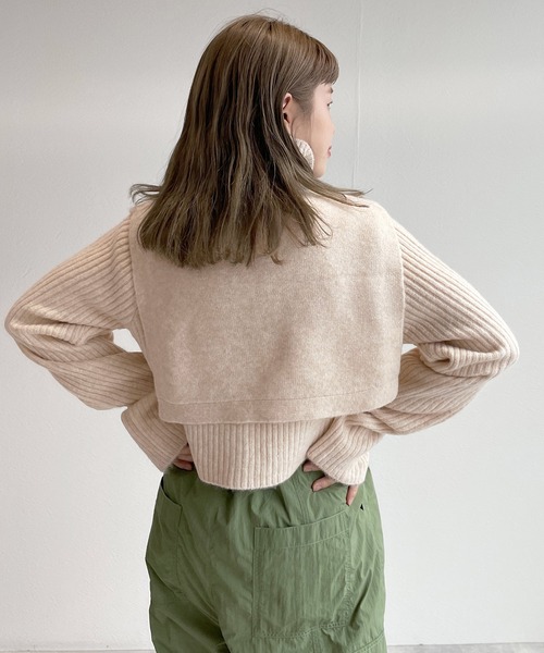 「w closet」 ニットアンサンブル FREE ラベンダー レディース_画像4