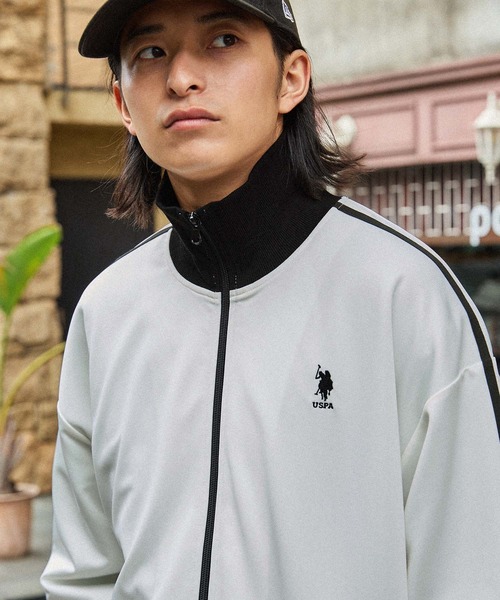 「U.S. POLO ASSN.」 ナイロンブルゾン M オフホワイト メンズ_画像3