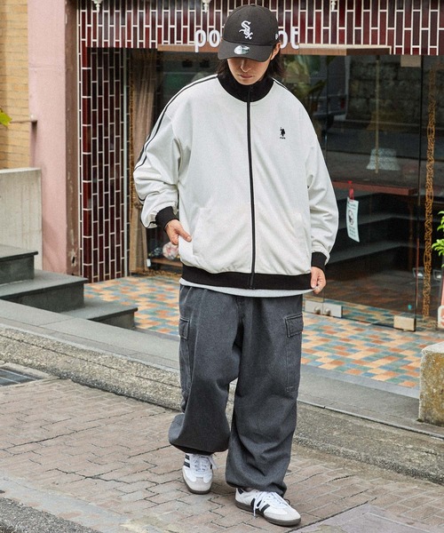 「U.S. POLO ASSN.」 ナイロンブルゾン M オフホワイト メンズ_画像6