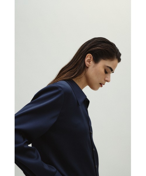 RIM.ARK ブラウス シャツ Open collar slim SH JK オープンカラー