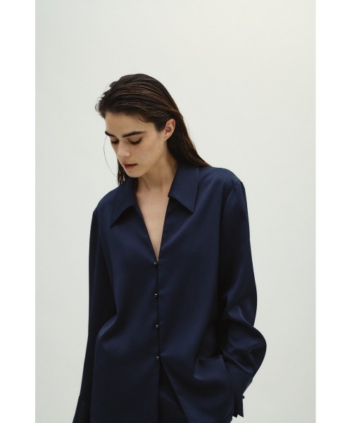 RIM.ARK ブラウス シャツ Open collar slim SH JK オープンカラー
