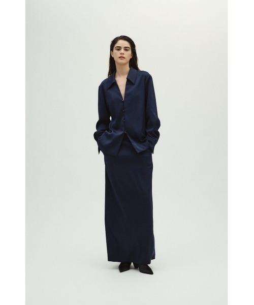 RIM.ARK ブラウス シャツ Open collar slim SH JK オープンカラー