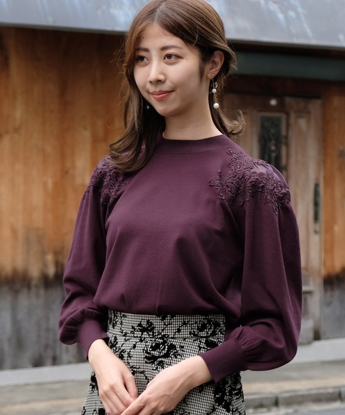 「STRAWBERRY-FIELDS」 長袖ニット - ベージュ レディース_画像2