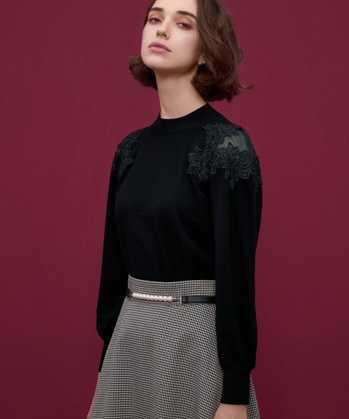 「STRAWBERRY-FIELDS」 長袖ニット - ベージュ レディース_画像3