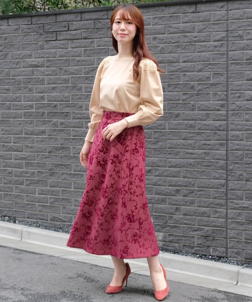 「STRAWBERRY-FIELDS」 長袖ニット - ベージュ レディース_画像5