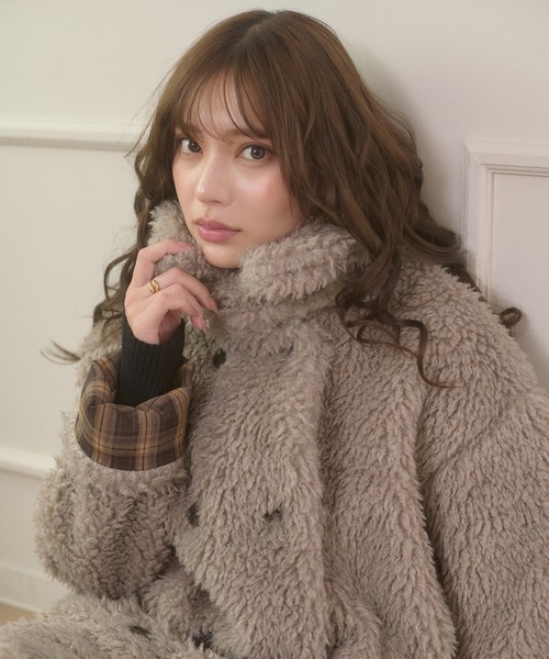 Ambre Neige（アンブルネージュ） ブルゾン アウター poodle boa w big