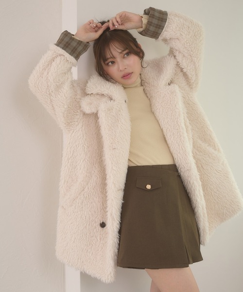 Ambre Neige（アンブルネージュ） ブルゾン アウター poodle boa w big