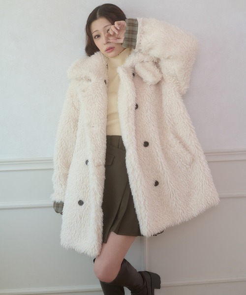 Ambre Neige（アンブルネージュ） ブルゾン アウター poodle boa w big