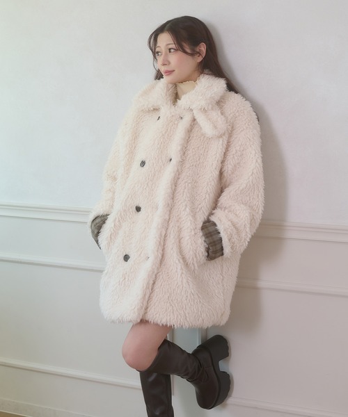 Ambre Neige（アンブルネージュ） ブルゾン アウター poodle boa w big