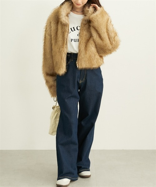 ニッセン（nissen） コート アウター フェイクファージャケット