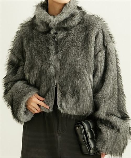 ジャケット アウター レディース フェイクファー コート M〜L/L〜LL ニッセン nissen ニッセン（nissen） コート アウター フェイクファージャケット