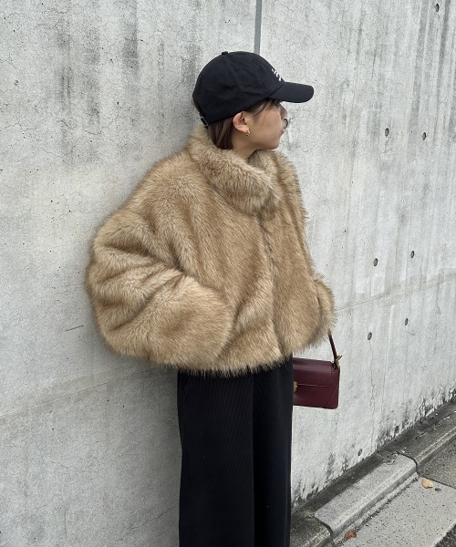 ニッセン（nissen） コート アウター フェイクファージャケット