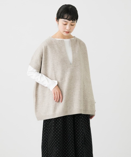 かぐれ ノースリーブニット FREE ベージュ レディース : ZOZOTOWN