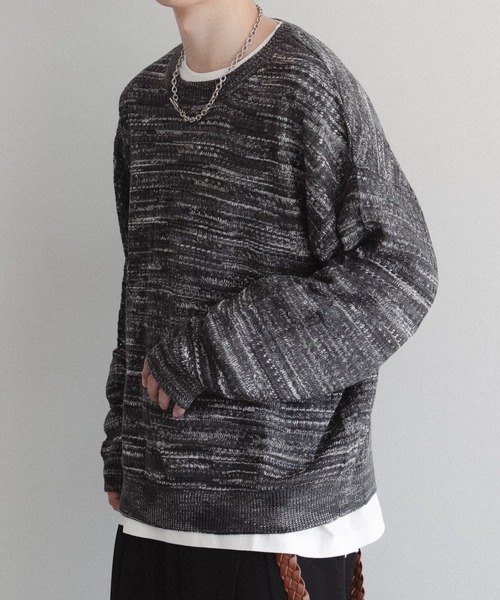 「epnok」 長袖ニット MEDIUM ブラック メンズ_画像5