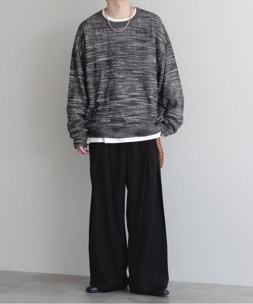 「epnok」 長袖ニット MEDIUM ブラック メンズ_画像8