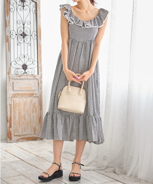 「tocco closet」 ノースリーブワンピース M ピンク レディース_画像3