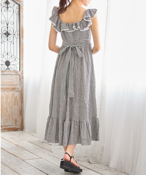 「tocco closet」 ノースリーブワンピース M ピンク レディース_画像7