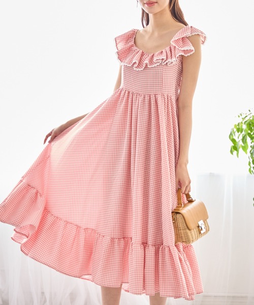 「tocco closet」 ノースリーブワンピース M ピンク レディース_画像8