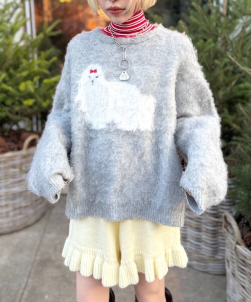 w closet（ダブルクローゼット） ニット セーター シャギーDOGニット