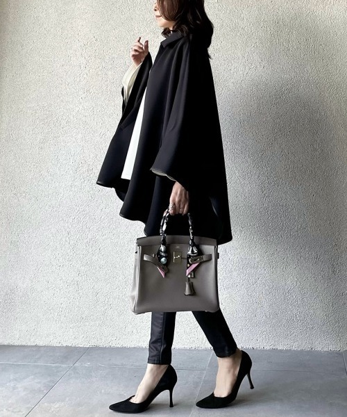 Sov. ポンチョ AKKO×Sov. /フロントジップステンカラーポンチョ（WEB