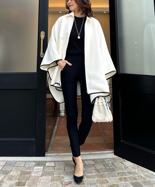 Sov. ポンチョ AKKO×Sov. /フロントジップステンカラーポンチョ（WEB