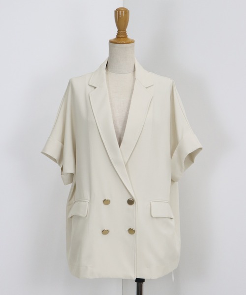 「BLUEEAST」 テーラードジャケット MEDIUM ベージュ レディース_画像4