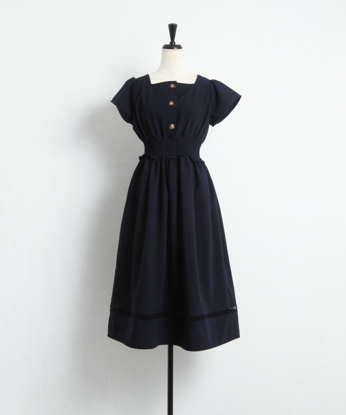 「tocco closet」 半袖ワンピース M グレイッシュベージュ レディース_画像5