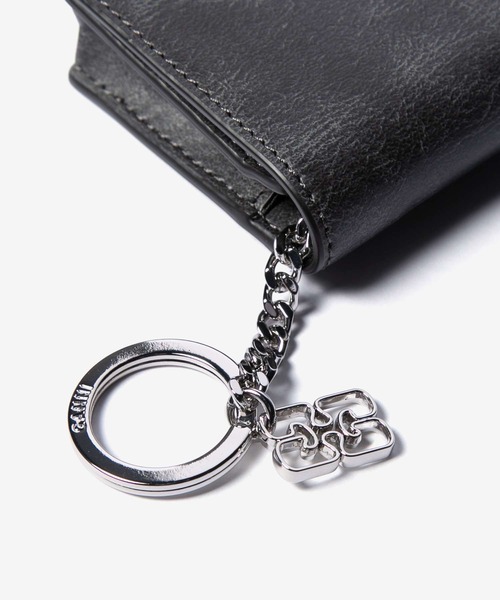 【GANNI】ガニー カードケース ケース ポーチ ブラック ウォレット GANNI（ガニー） カードケース GANNI BOU Card Holder With Flap