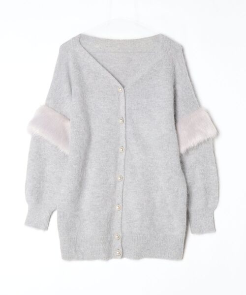 「Diagram」 長袖ニット 36 グレー レディース_画像2