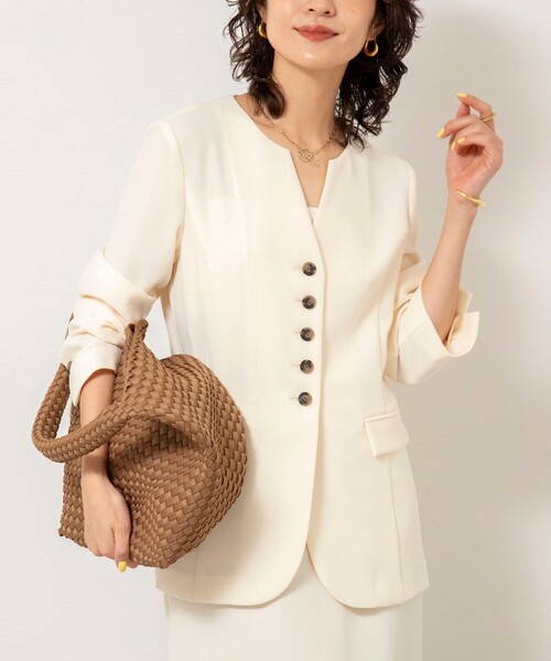 美品　NOLLEY'S Sophi ノーカラー　ジャケット 40 NOLLEY'S Sophi（ノーリーズソフィー） ジャケット ノーカラー