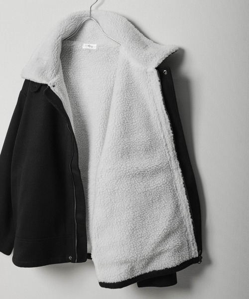 「Nilway」 ブルゾン MEDIUM チャコールグレー×ブラック メンズ_画像3