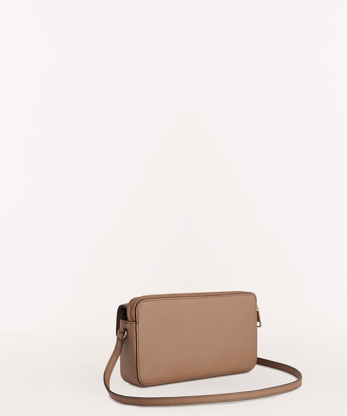 FURLA フルラ ショルダーバッグ レザー ベージュ フラップ イタリア製 美品】FURLA フルラ レザー ショルダーバッグ ベージュ - メルカリ