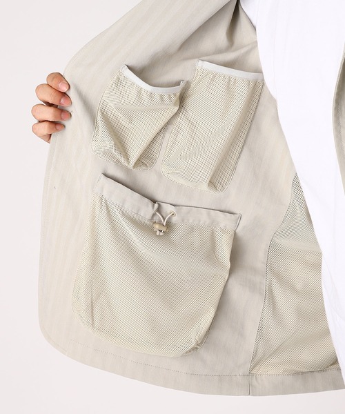 ブルゾン アウター TECH LOOSE 2B JACKET HERRINGBO BJ-51026 メンズの画像